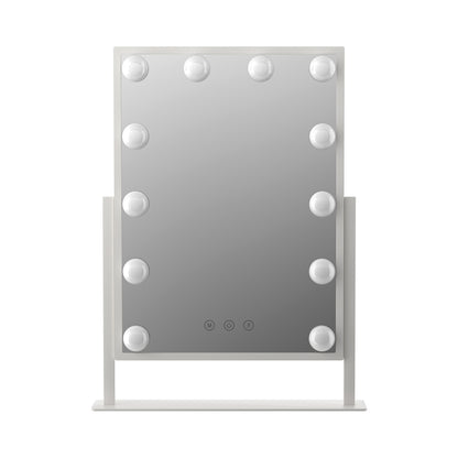 Embellir Makeup Mirror 30x41cm Hollywood Vanity with LED Light Rotation Tabletop - ShopFrenzy