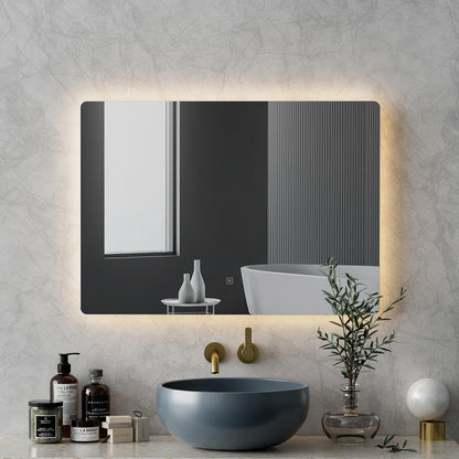 Embellir Wall Mirror 70X50cm with LED Light Bathroom Home Decor Round Rectangle - ShopFrenzy