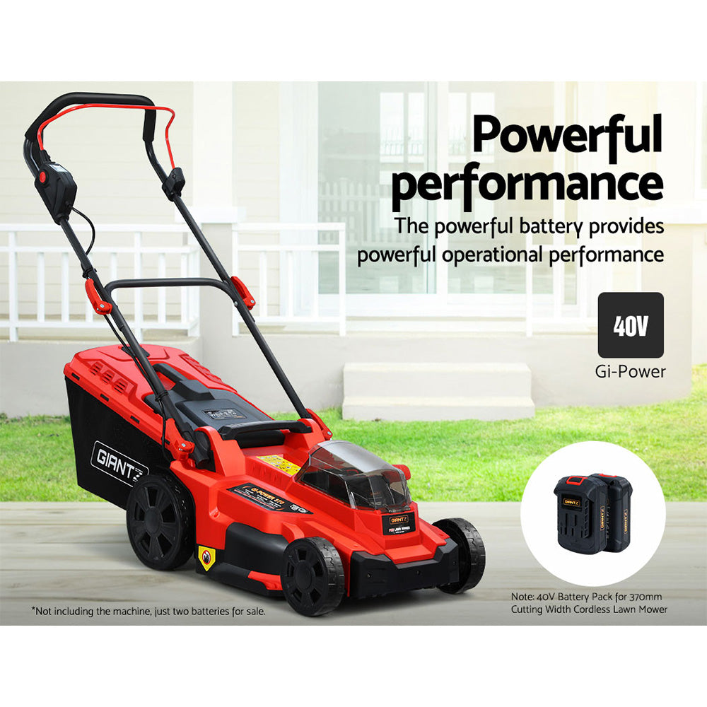Giantz Lawn Mower 40V Battery Only Cordless 20V x2 Fits LI37 - ShopFrenzy