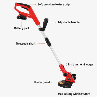 Giantz 20V Cordless Line Trimmer Lawn Whipper Grass Snipper - ShopFrenzy