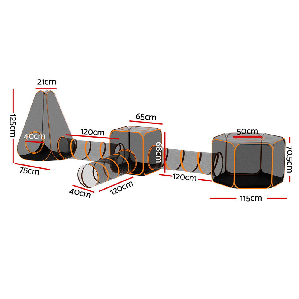 i.Pet Pet Playpen Cat House 6 IN 1 Tent Tunnel Dog Cage Puppy Rabbit Play Portable - ShopFrenzy