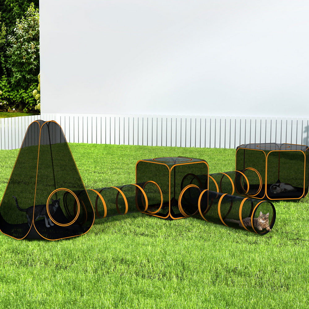 i.Pet Pet Playpen Cat House 6 IN 1 Tent Tunnel Dog Cage Puppy Rabbit Play Portable - ShopFrenzy