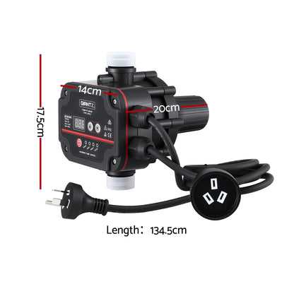 GIANTZ Digital Water Pump Controller 16A 1.5kW Max High Power Pressure Switch Adjustable 10Bar IP65