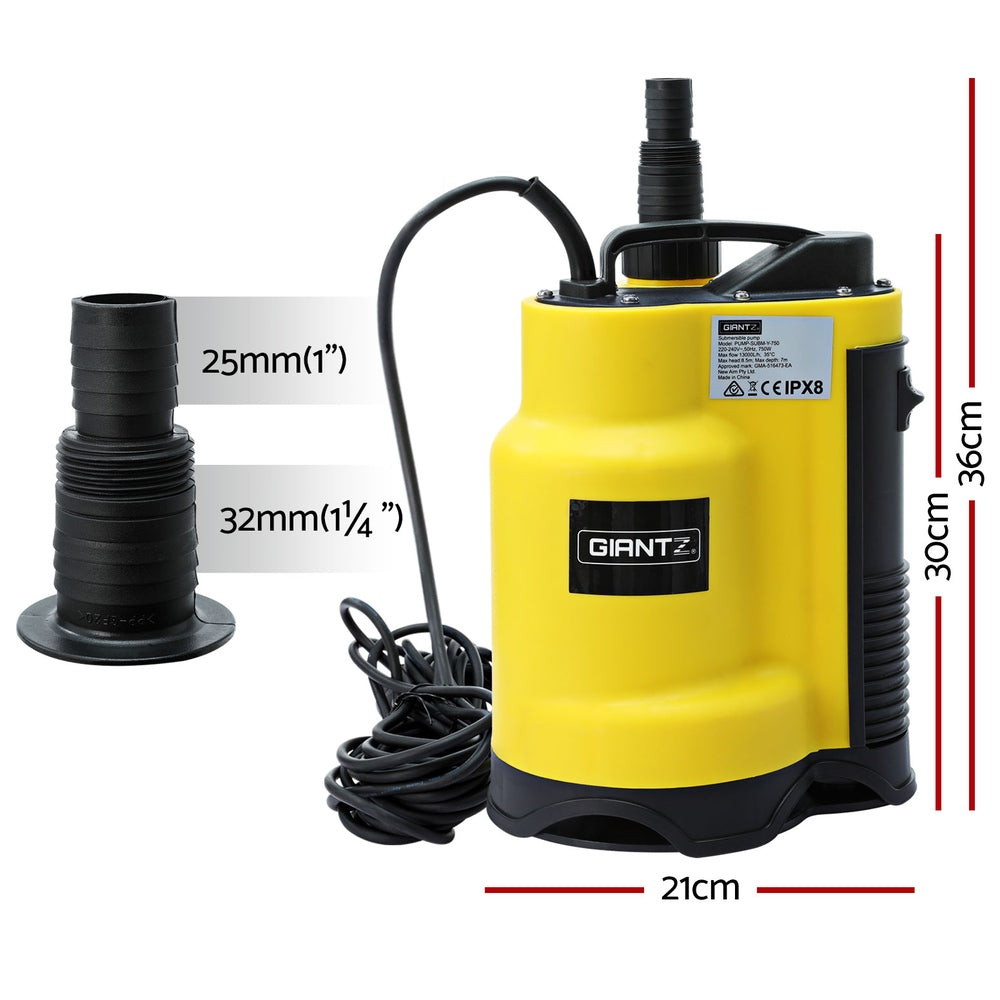 Giantz Garden Water Submersible Pump 400W Dirty Bore Sewerage Tank Well Steel - ShopFrenzy