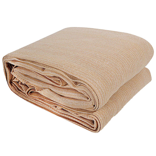 Instahut Shade Sail 2x4m Rectangle 280GSM 98% Sand Shade Cloth - ShopFrenzy