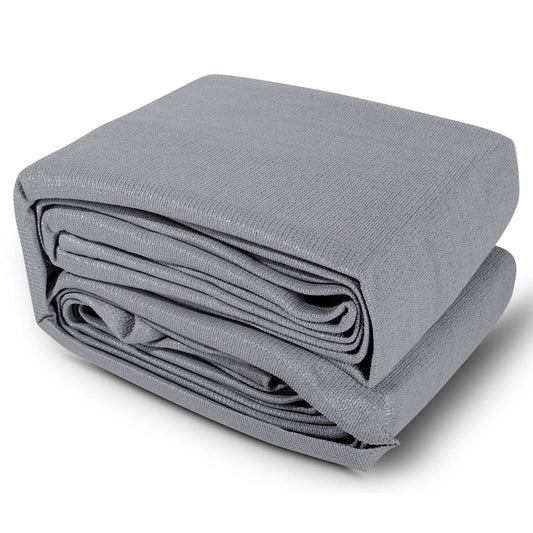 Instahut Shade Sail 3x3m Square 280GSM 98% Grey Shade Cloth - ShopFrenzy