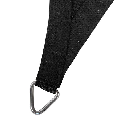 Instahut Shade Sail 5x5x5m Triangle 280GSM 98% Black Shade Cloth - ShopFrenzy