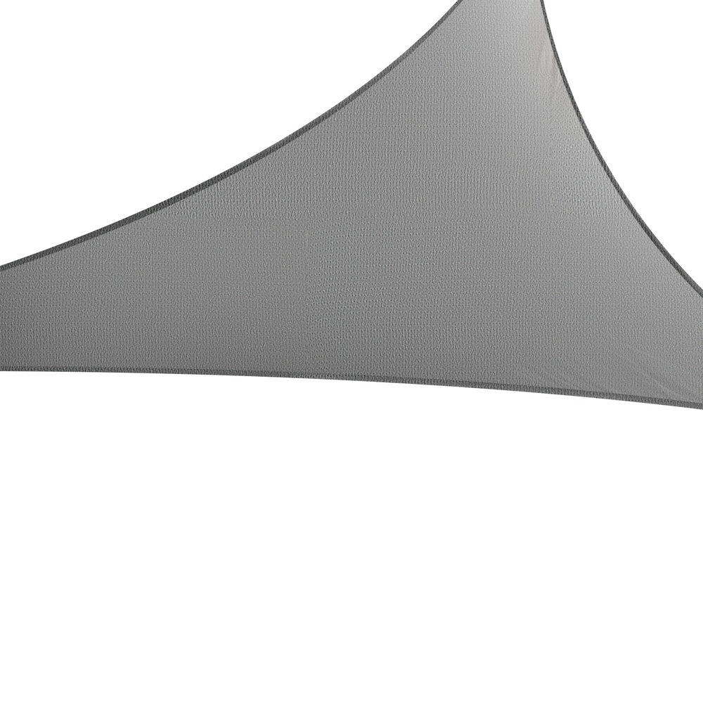 Instahut Shade Sail Cloth Shadecloth Canopy Triangle 280gsm 5x5x7.1m - ShopFrenzy