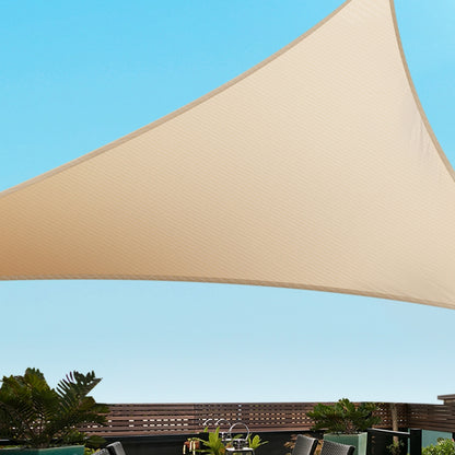 Instahut Shade Sail Cloth Shadecloth Triangle Sun Canopy 3.6x3.6x3.6M - ShopFrenzy