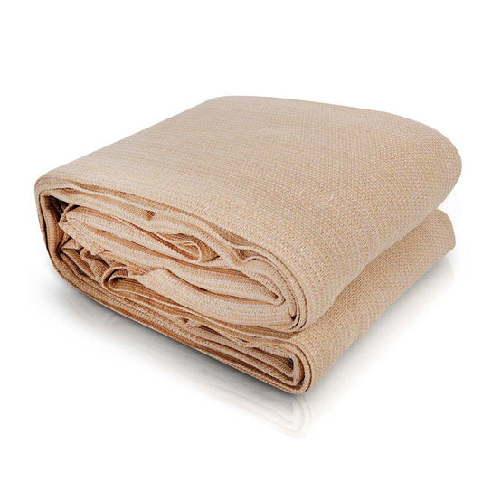 Instahut Shade Sail 2.5x3m Rectangle 280GSM 98% Sand Shade Cloth - ShopFrenzy