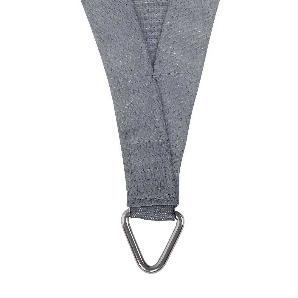 Instahut Shade Sail 5x5x5m Triangle 280GSM 98% Grey Shade Cloth - ShopFrenzy