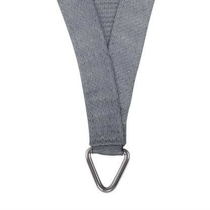 Instahut Shade Sail 5x5x5m Triangle 280GSM 98% Grey Shade Cloth - ShopFrenzy