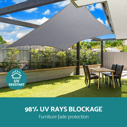 Instahut Waterproof Shade Sail Shade cloth 220GSM Canopy 3x5m - ShopFrenzy