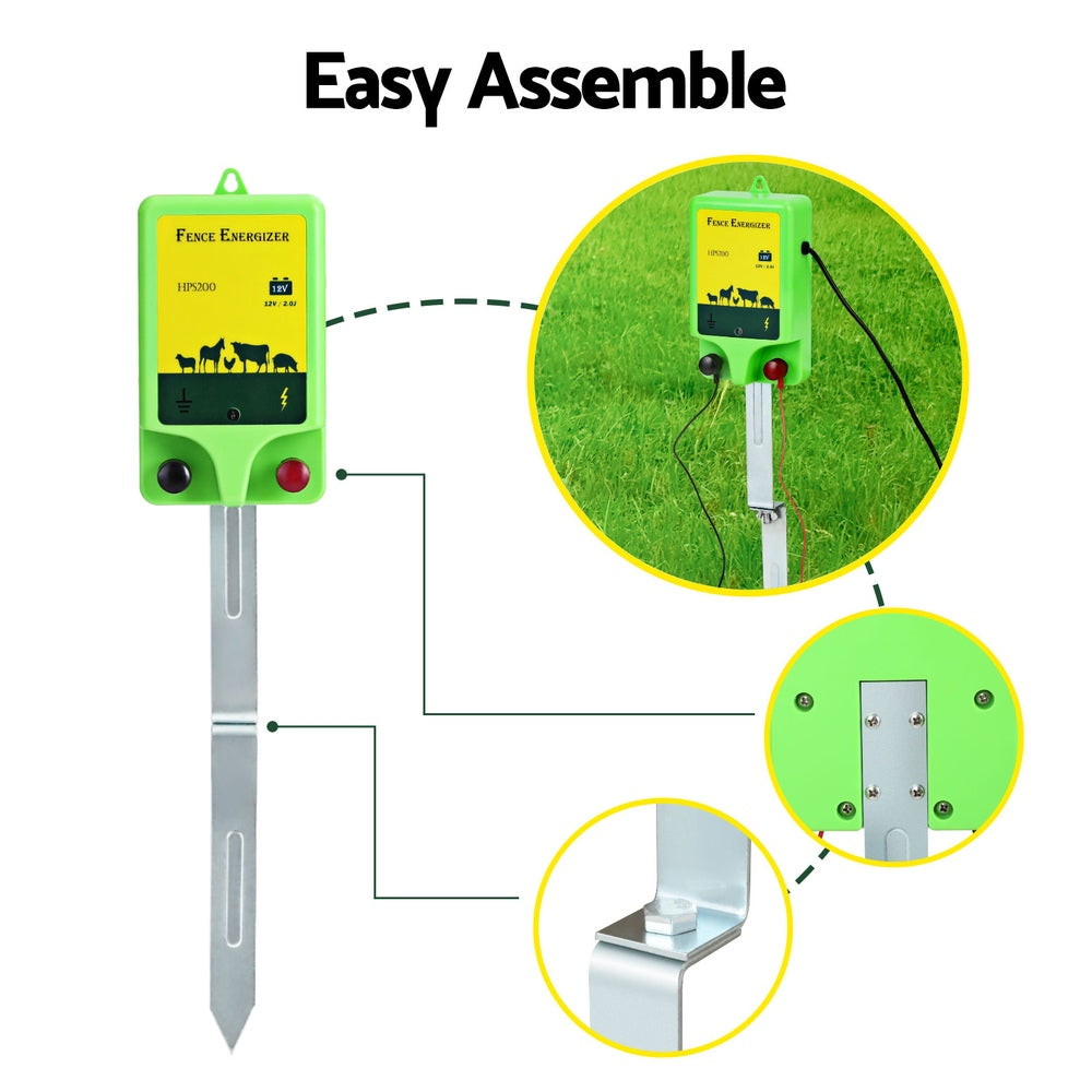 Giantz 18km Electric Fence Energiser 1.56J - ShopFrenzy