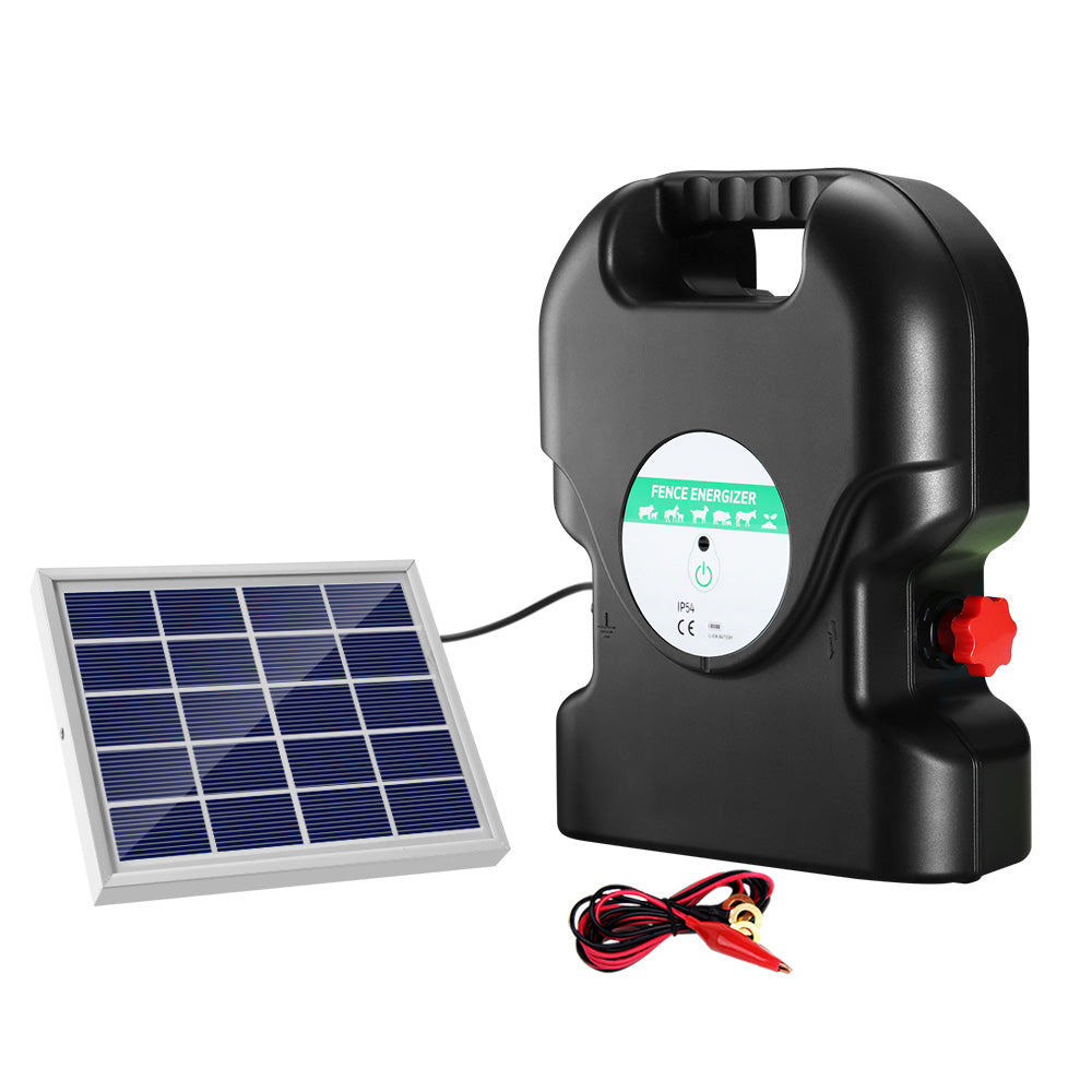 Giantz Fence Energiser 20KM Solar Powered 1.2J Electric - ShopFrenzy