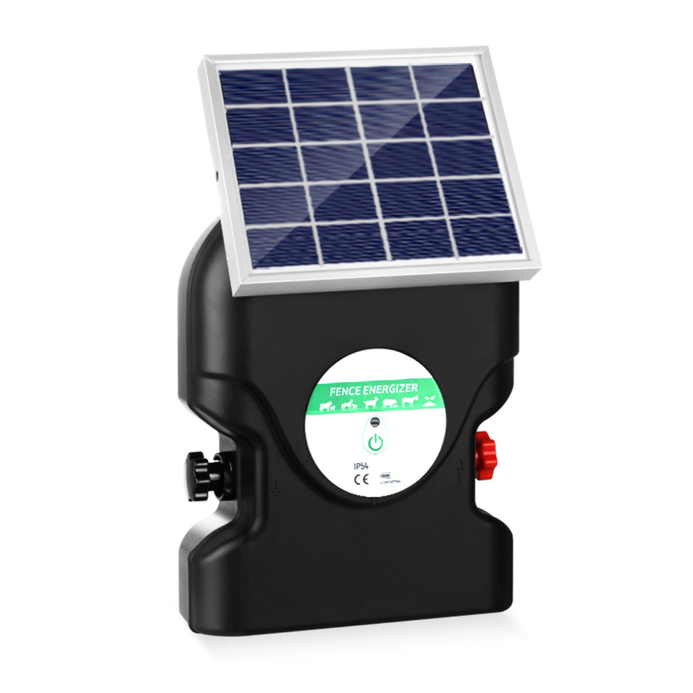 Giantz Fence Energiser 20KM Solar Powered 1.2J Electric - ShopFrenzy