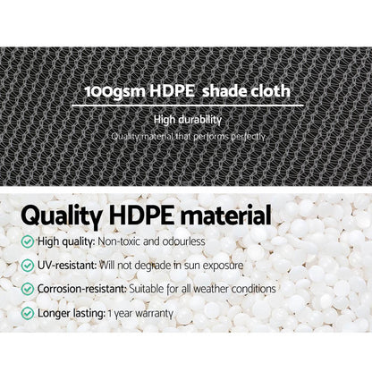 Instahut 50% Shade Cloth 1.83x10m Shadecloth Wide Heavy Duty White - ShopFrenzy
