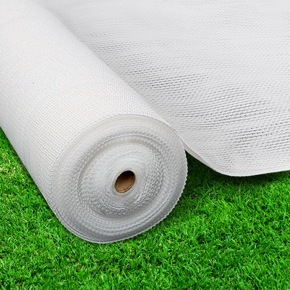 Instahut 50% Shade Cloth 1.83x10m Shadecloth Wide Heavy Duty White - ShopFrenzy