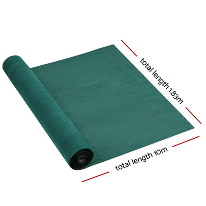 Instahut 30% Shade Cloth 1.83x10m Shadecloth Wide Heavy Duty Green - ShopFrenzy