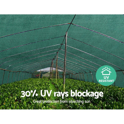 Instahut 30% Shade Cloth 1.83x10m Shadecloth Wide Heavy Duty Green - ShopFrenzy
