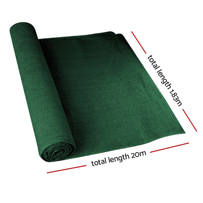 Instahut 50% Shade Cloth 1.83x20m Shadecloth Sail Heavy Duty Green - ShopFrenzy