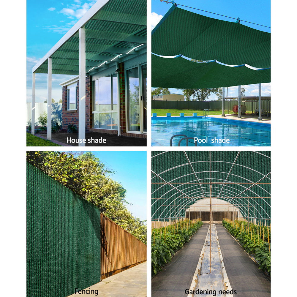 Instahut 50% Shade Cloth 1.83x20m Shadecloth Sail Heavy Duty Green - ShopFrenzy