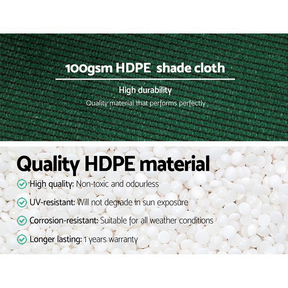 Instahut 50% Shade Cloth 1.83x20m Shadecloth Sail Heavy Duty Green - ShopFrenzy