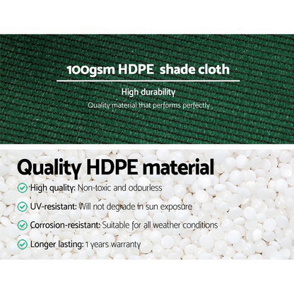 Instahut 50% Shade Cloth 1.83x20m Shadecloth Sail Heavy Duty Green - ShopFrenzy