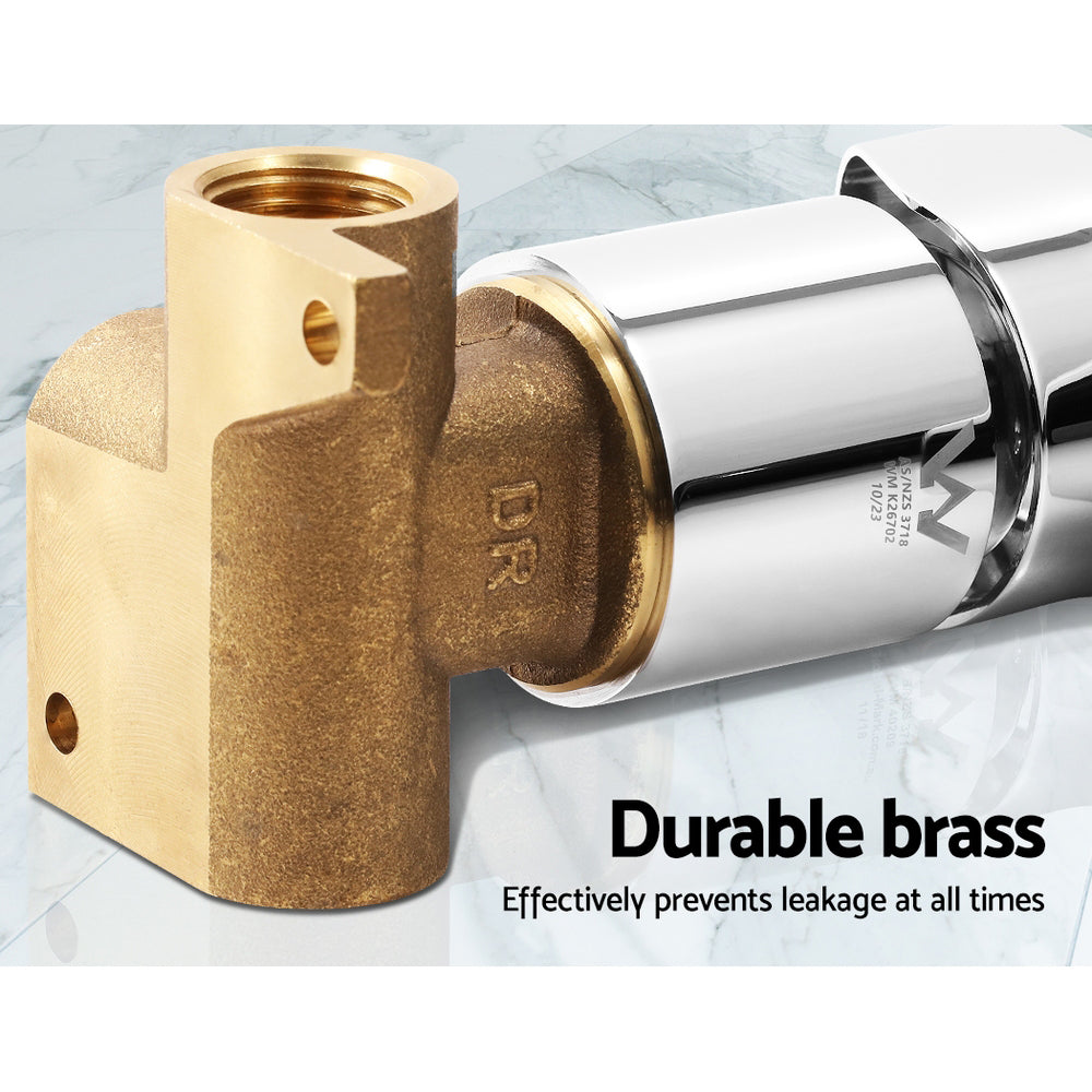 Cefito Shower Mixer Tap Wall Bath Taps Brass Hot Cold Basin Bathroom Chrome - ShopFrenzy