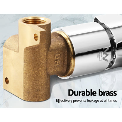 Cefito Shower Mixer Tap Wall Bath Taps Brass Hot Cold Basin Bathroom Chrome - ShopFrenzy