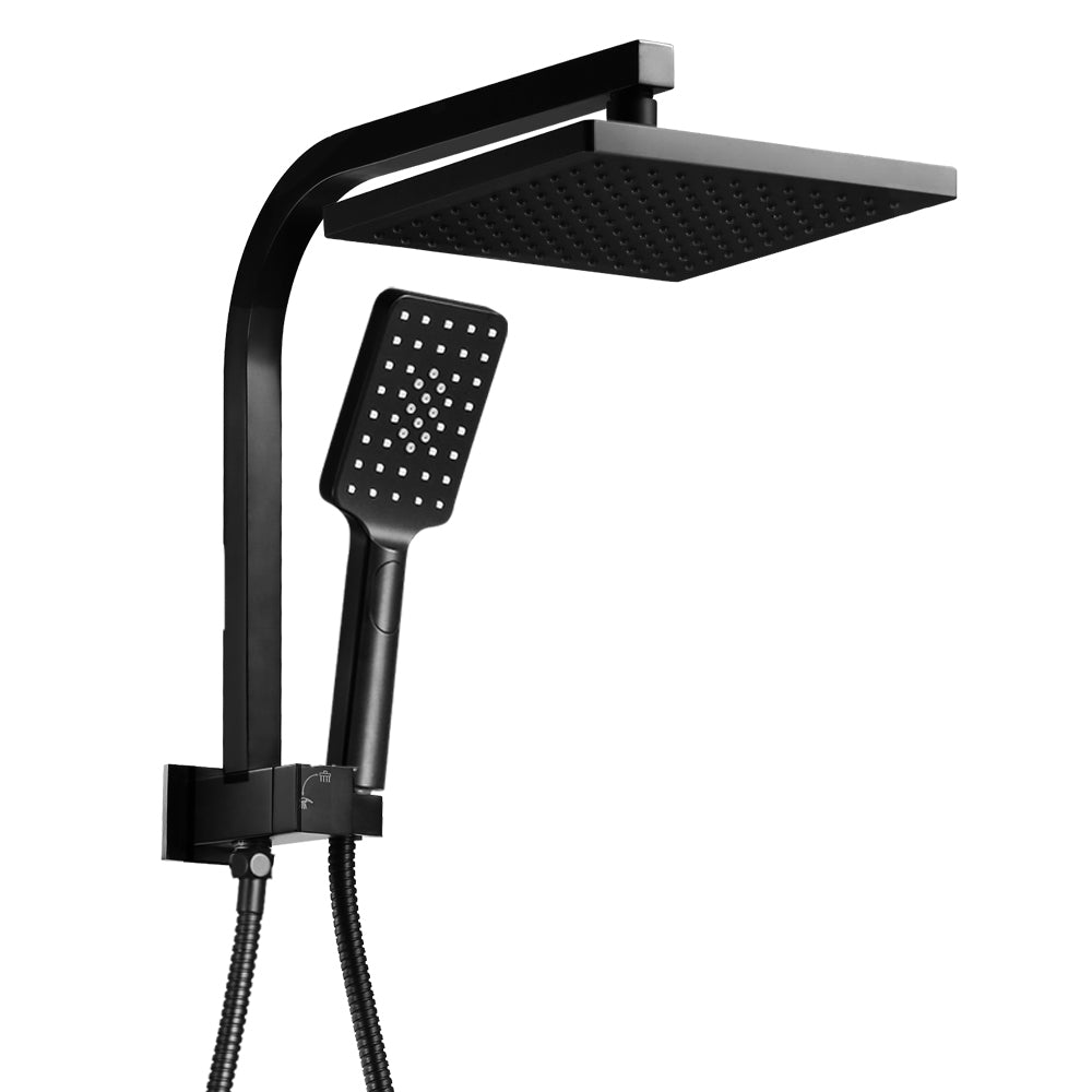 Cefito 8'' Rain Shower Head Set Handheld Square High Pressure Black - ShopFrenzy
