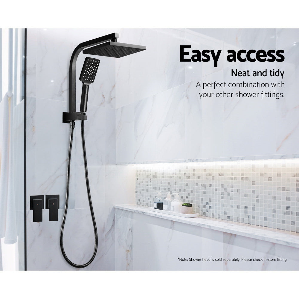 Cefito Shower Twins Tap Wall Bath Taps Brass Hot Cold Basin Bathroom Black - ShopFrenzy
