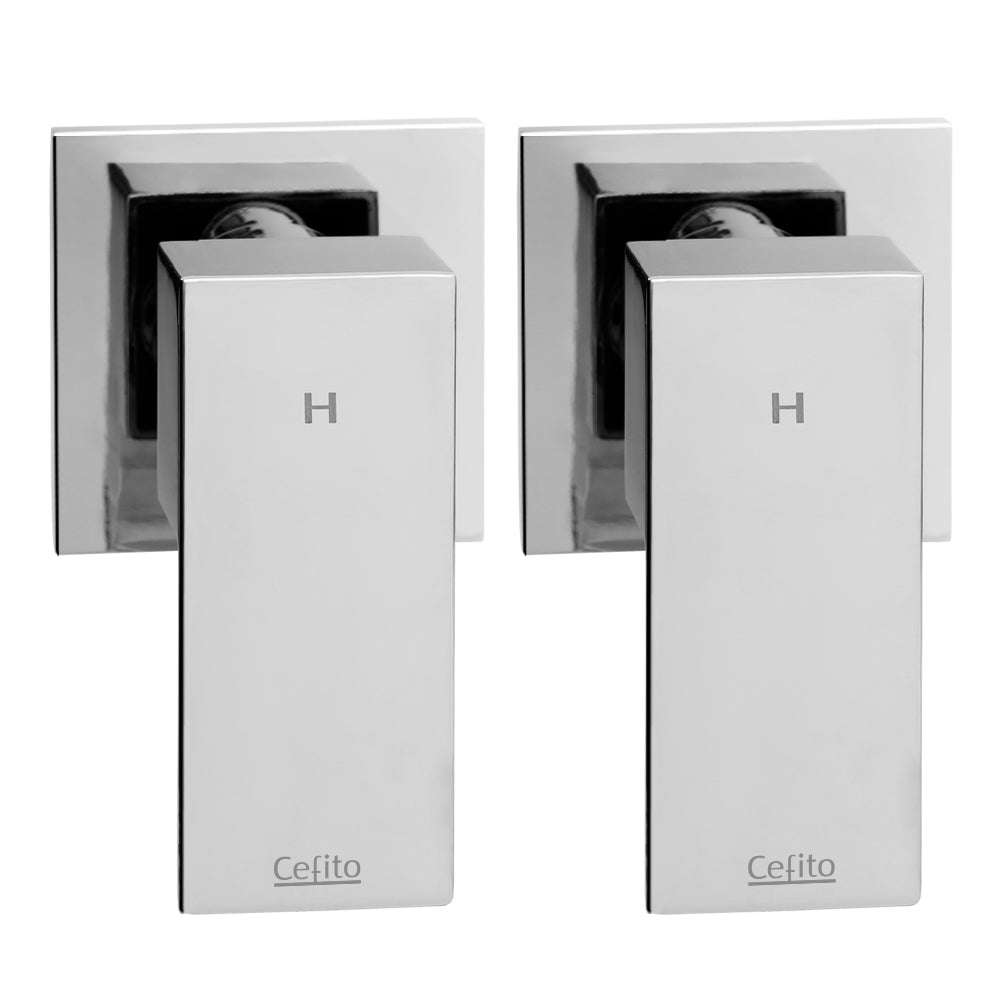 Cefito Shower Twins Tap Wall Bath Taps Brass Hot Cold Basin Bathroom Chrome - ShopFrenzy