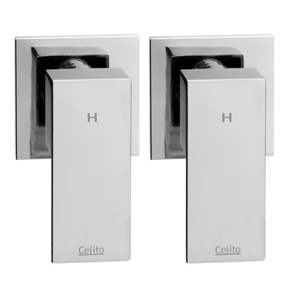 Cefito Shower Twins Tap Wall Bath Taps Brass Hot Cold Basin Bathroom Chrome - ShopFrenzy