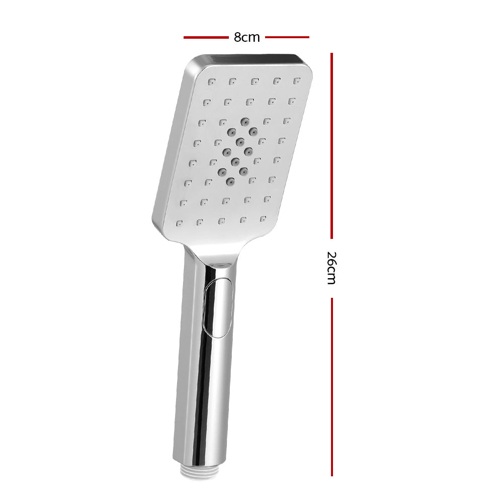 Handheld Shower Head 3.1'' High Pressure 3 Spray Modes Square Chrome - ShopFrenzy