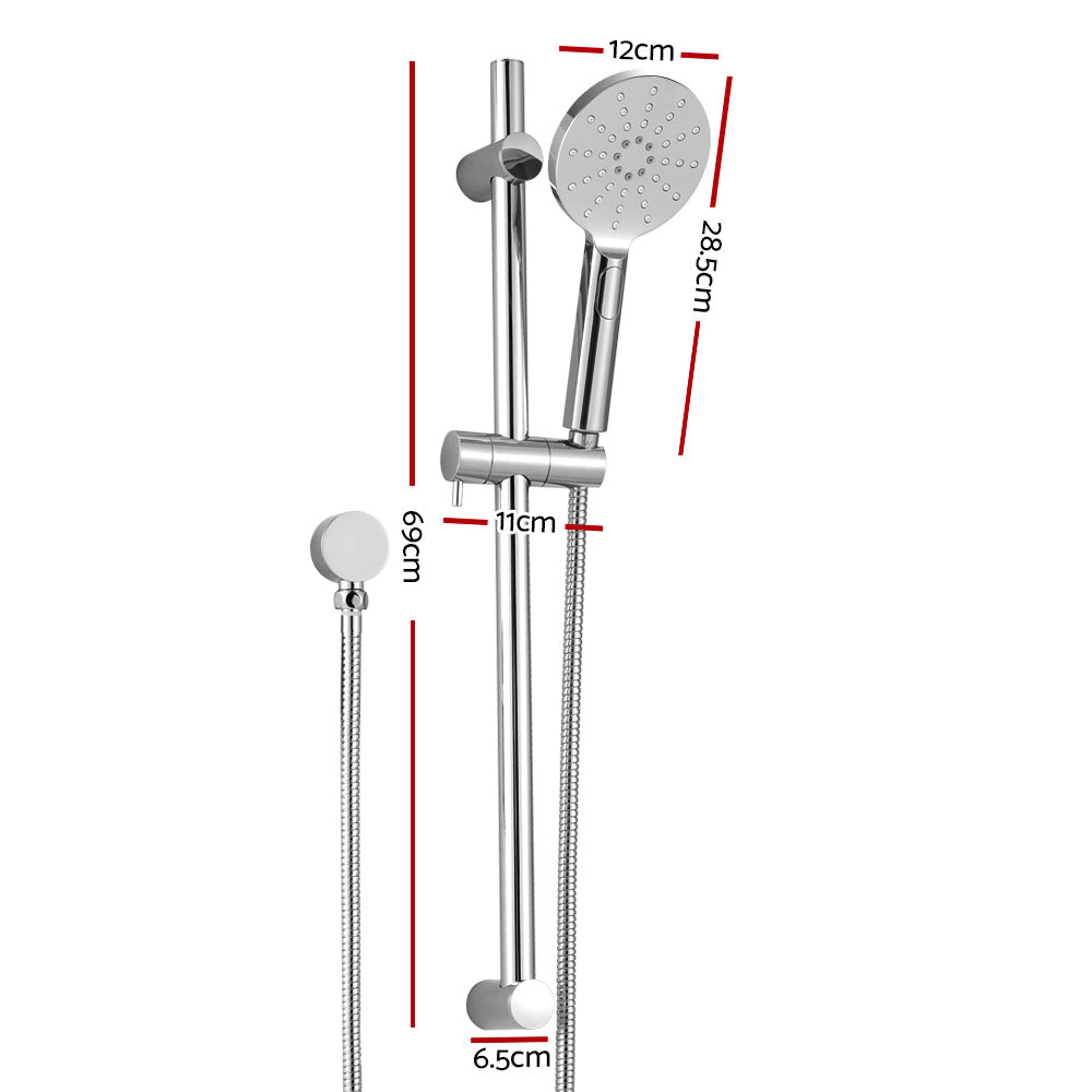 Handheld Shower Head Wall Holder 4.7'' High Pressure Adjustable 3 Modes Chrome - ShopFrenzy