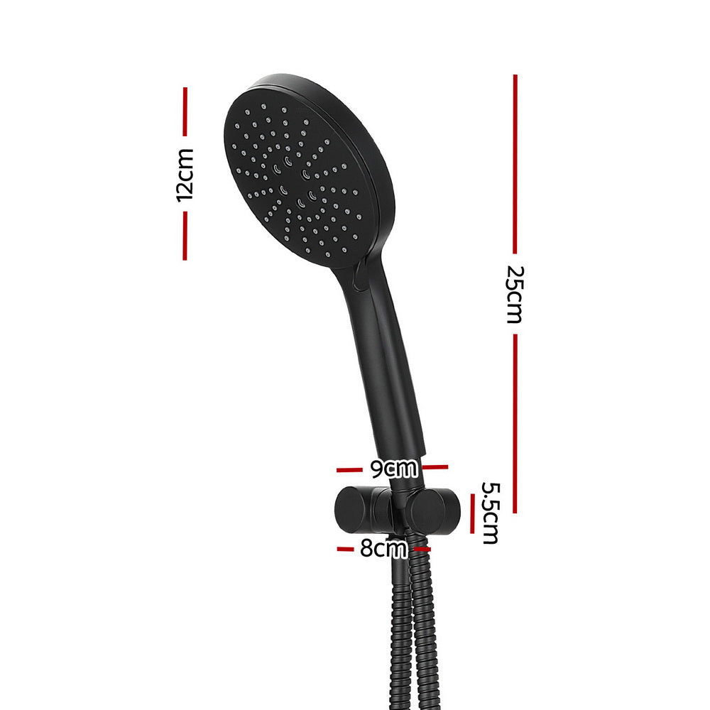 Handheld Shower Head Holder 4.7'' High Pressure Black - ShopFrenzy