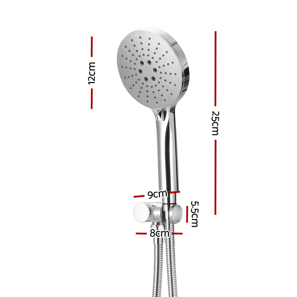 Handheld Shower Head Holder 4.7'' High Pressure Silver - ShopFrenzy