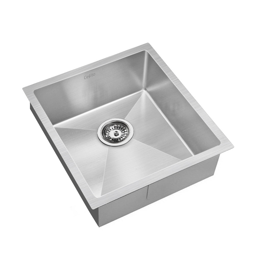 Cefito Handmade Kitchen Sink Stainless steel Sink 44cm x 45cm - ShopFrenzy