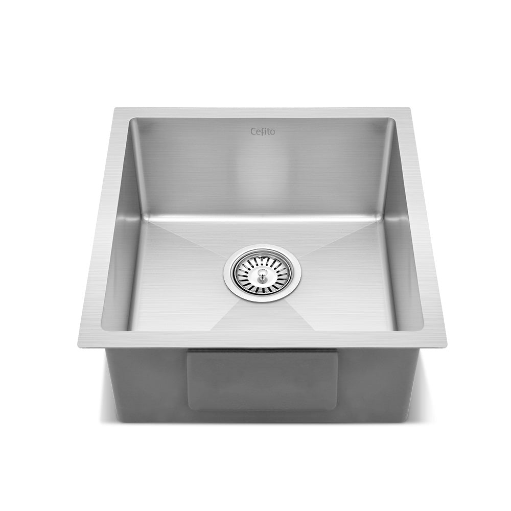 Cefito Handmade Kitchen Sink Stainless steel Sink 44cm x 45cm - ShopFrenzy