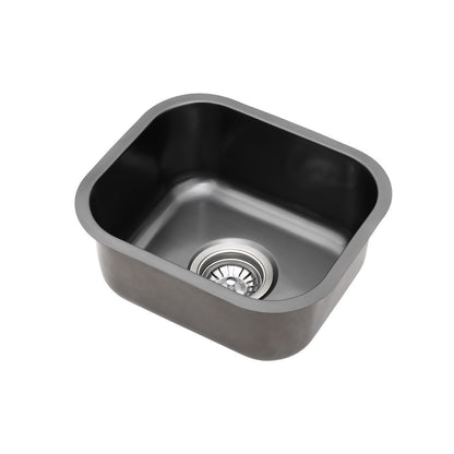 Cefito Kitchen Sink 30X36CM Stainless Steel Nano Basin Single Bowl Black - ShopFrenzy