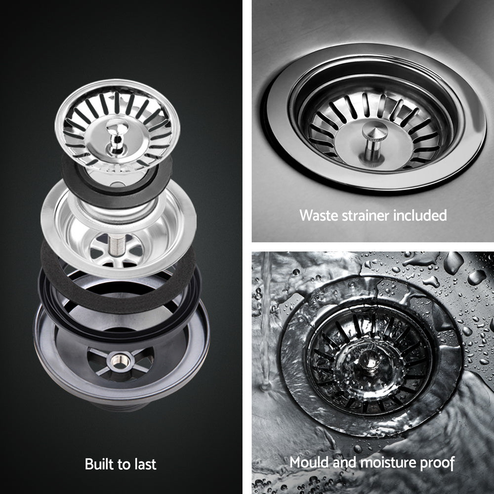Cefito Kitchen Sink 30X36CM Stainless Steel Nano Basin Single Bowl Black - ShopFrenzy