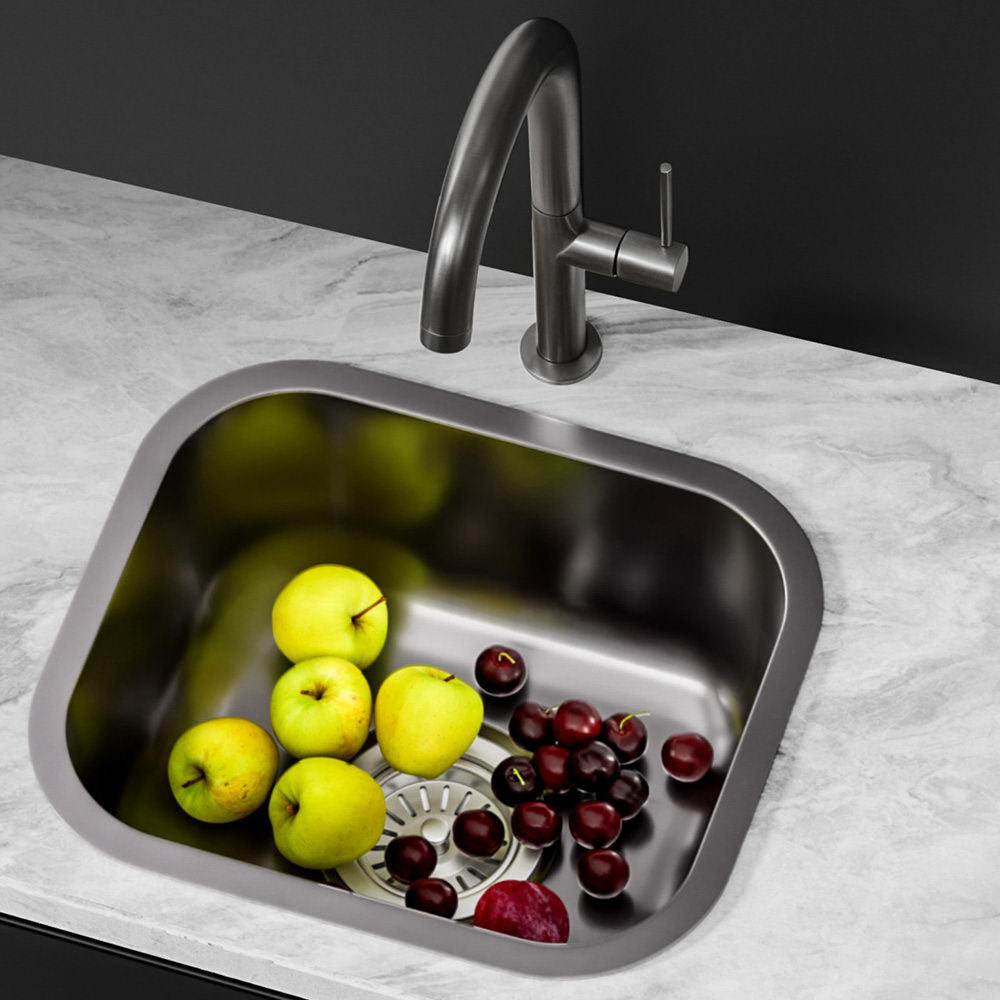Cefito Kitchen Sink 30X36CM Stainless Steel Nano Basin Single Bowl Black - ShopFrenzy