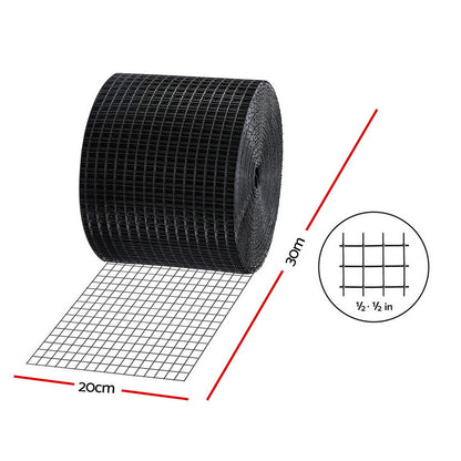 Gardeon 20cm x 30M Solar Panel Bird Guard Mesh Critter Guard Roll Kit with Rust-Proof PVC Coating