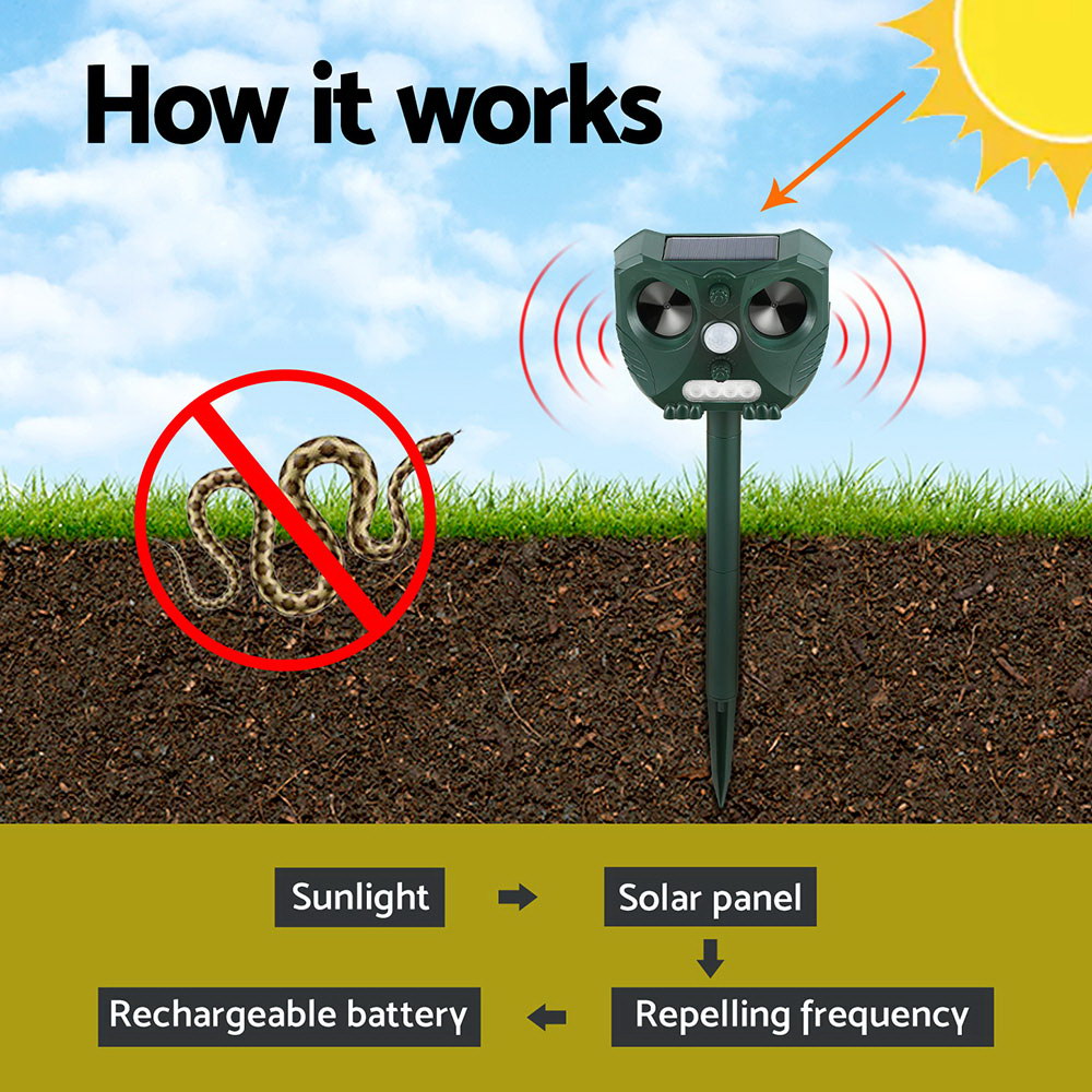 Gardeon Snake Repeller Ultrasonic Battery USB Powered - ShopFrenzy