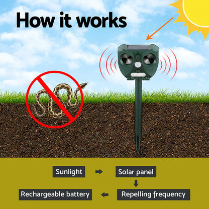Gardeon Snake Repeller Ultrasonic Battery USB Powered - ShopFrenzy