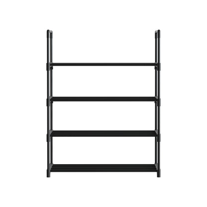 Artiss Shoe Rack Cabinet Stackable 4-tier 12 Pairs Black - ShopFrenzy