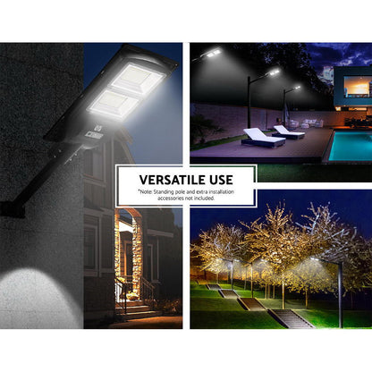 Leier 160 LED Solar Street Light 120W Flood Motion Sensor Remote Outdoor Wall Lamp - ShopFrenzy