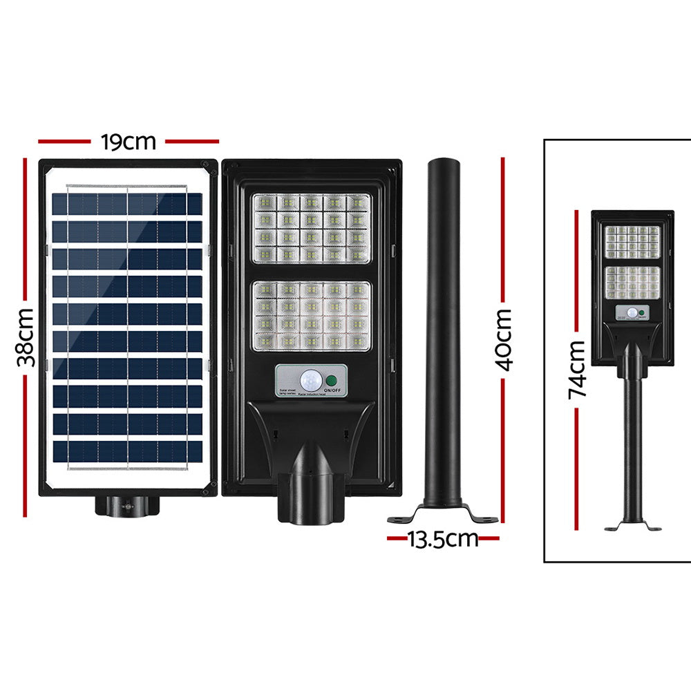 Leier 160 LED Solar Street Light Flood Motion Sensor Remote - ShopFrenzy