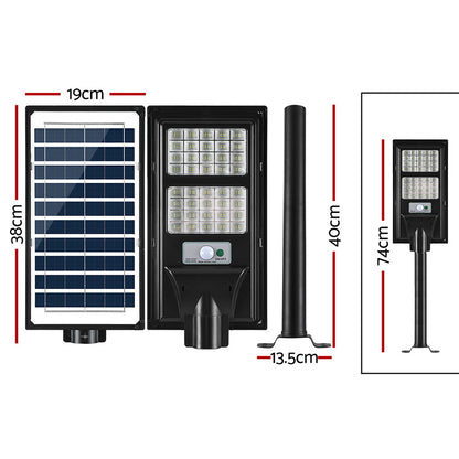 Leier 160 LED Solar Street Light Flood Motion Sensor Remote - ShopFrenzy